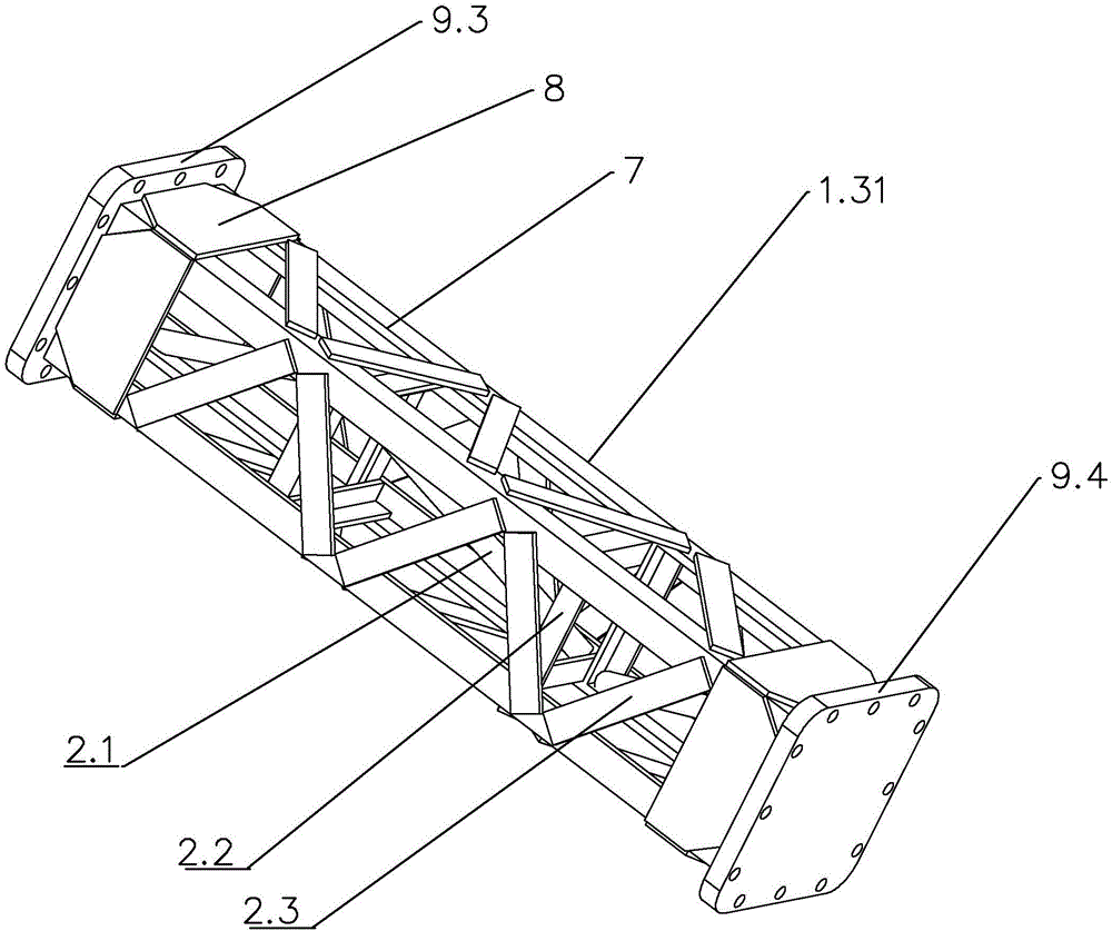 Split combined type tower crane wall attaching frame and installation method thereof