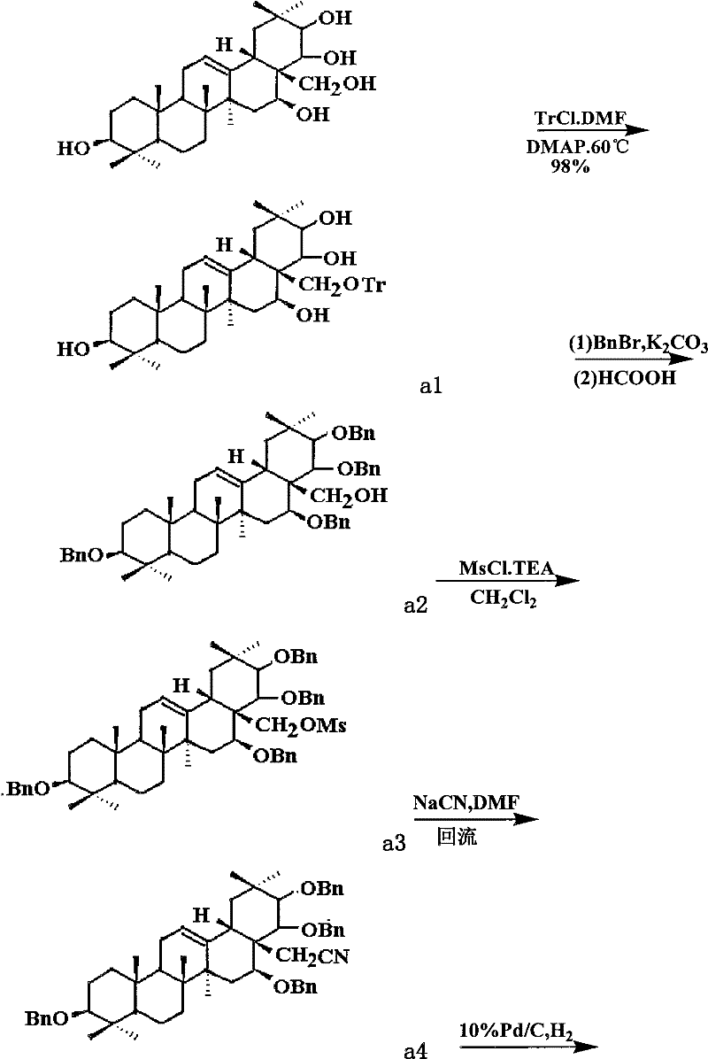 Theasapogenol derivative with anti-tumour activity and preparing method and application thereof