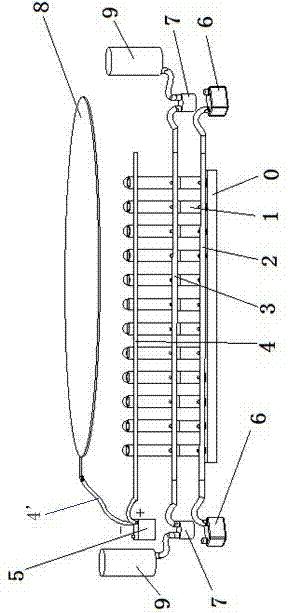 Multiple spray-head combined type air-injection electrostatic spinning machine