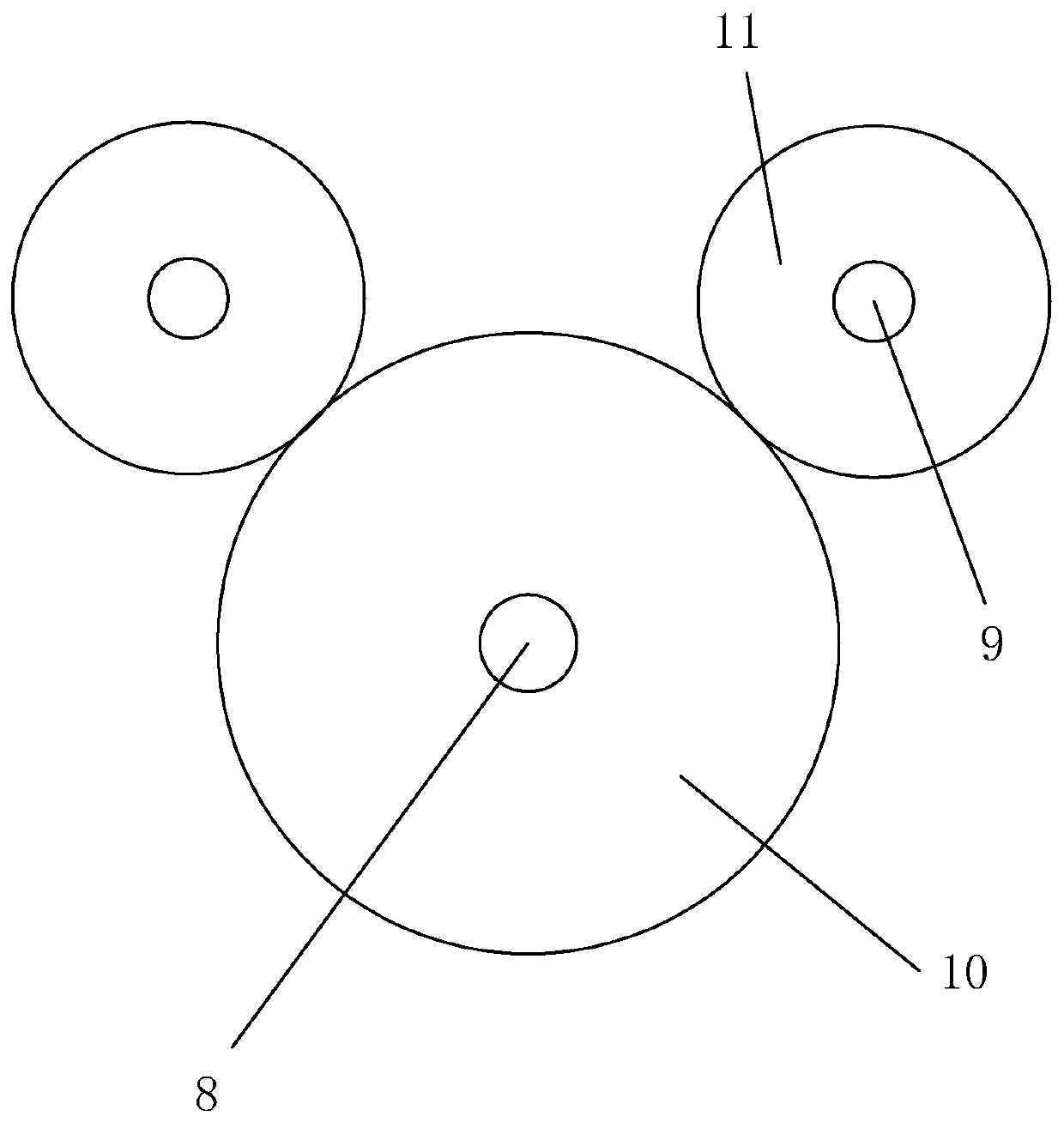 Three-rotor flowmeter made of composite material