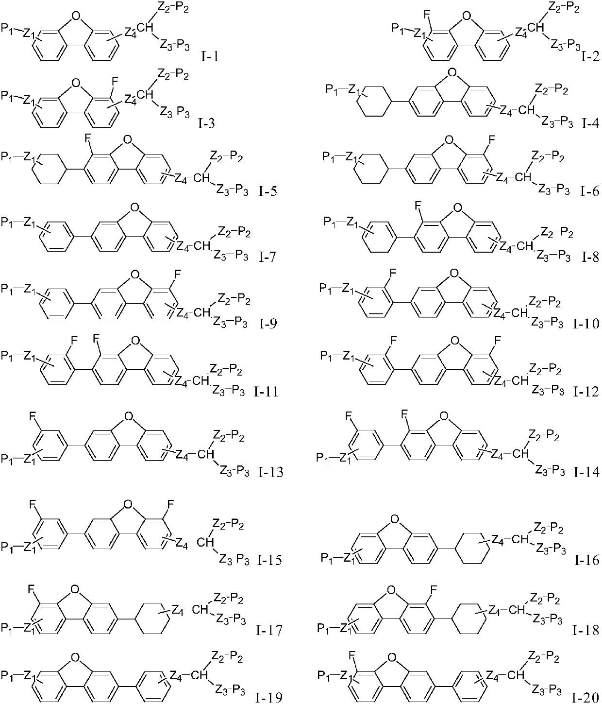 Dibenzofuran polymerizable compound and application thereof