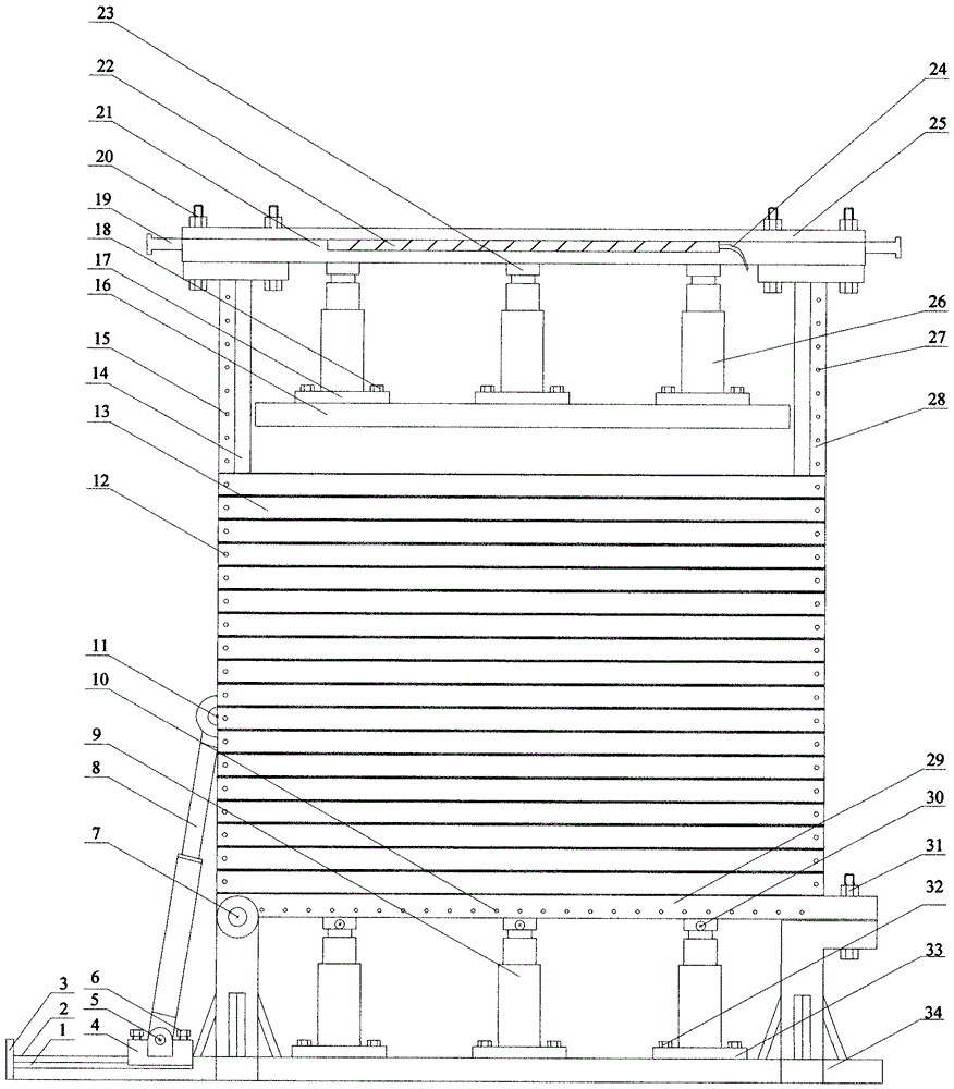 Planar Variable Angle Loadable Similar Simulation Experimental Device and Experimental Method