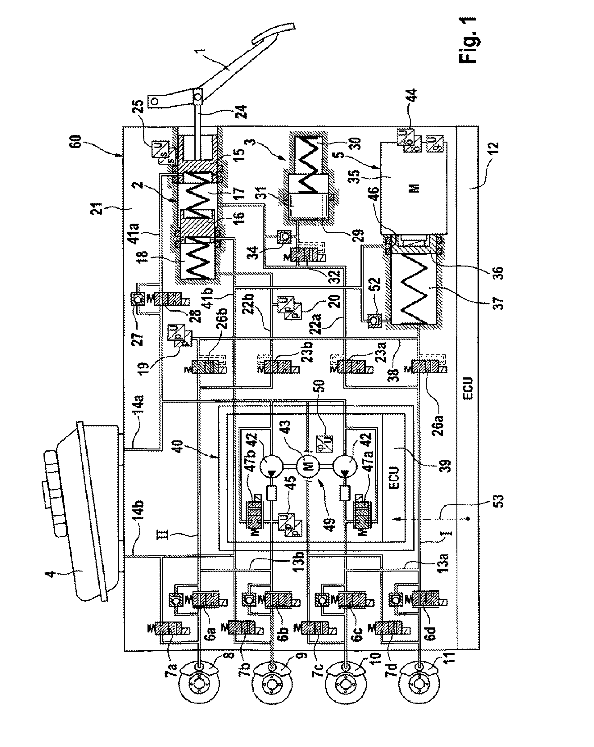 Brake System for Motor Vehicles and Method for Operating a Brake System