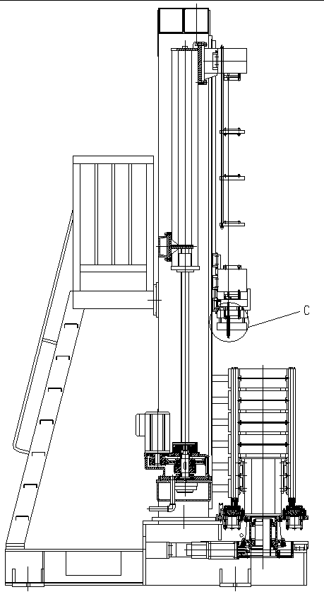 Straight pipe end clamping device of pipe expanding machine