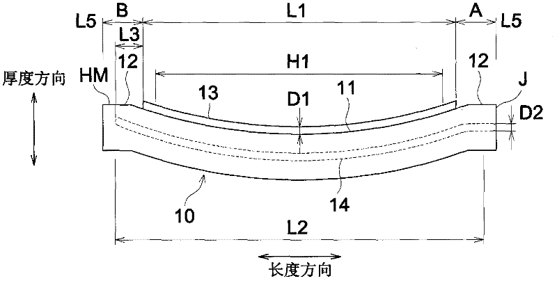 Resin molded article for optical element, method for manufacturing resin molded article for optical element, device for manufacturing resin molded article for optical element, and scanning optical device