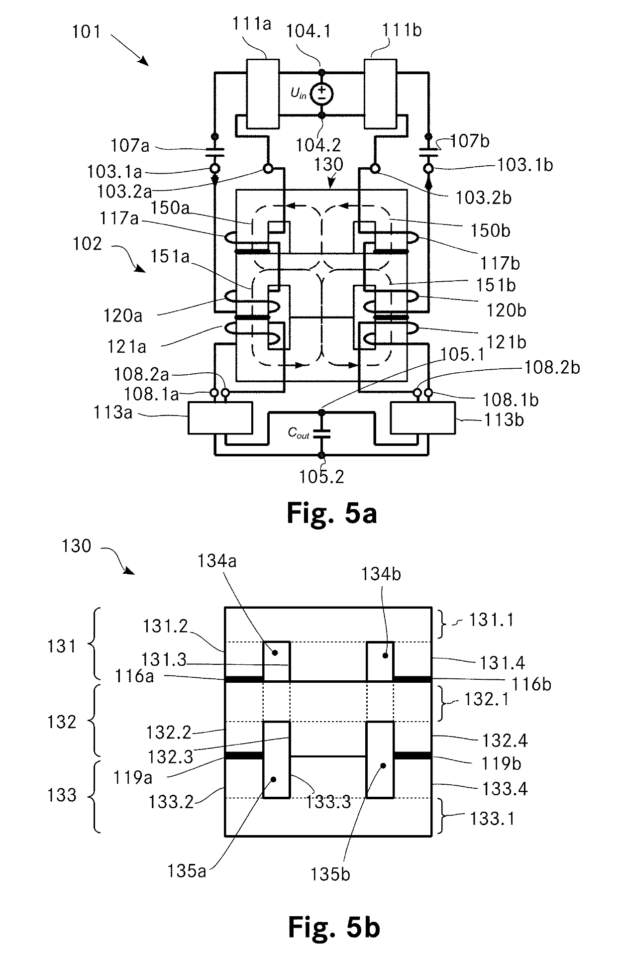 Integrated magnetic component and power converter