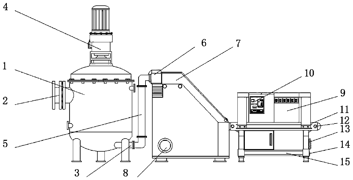 Efficient cleaning device of plastic particles