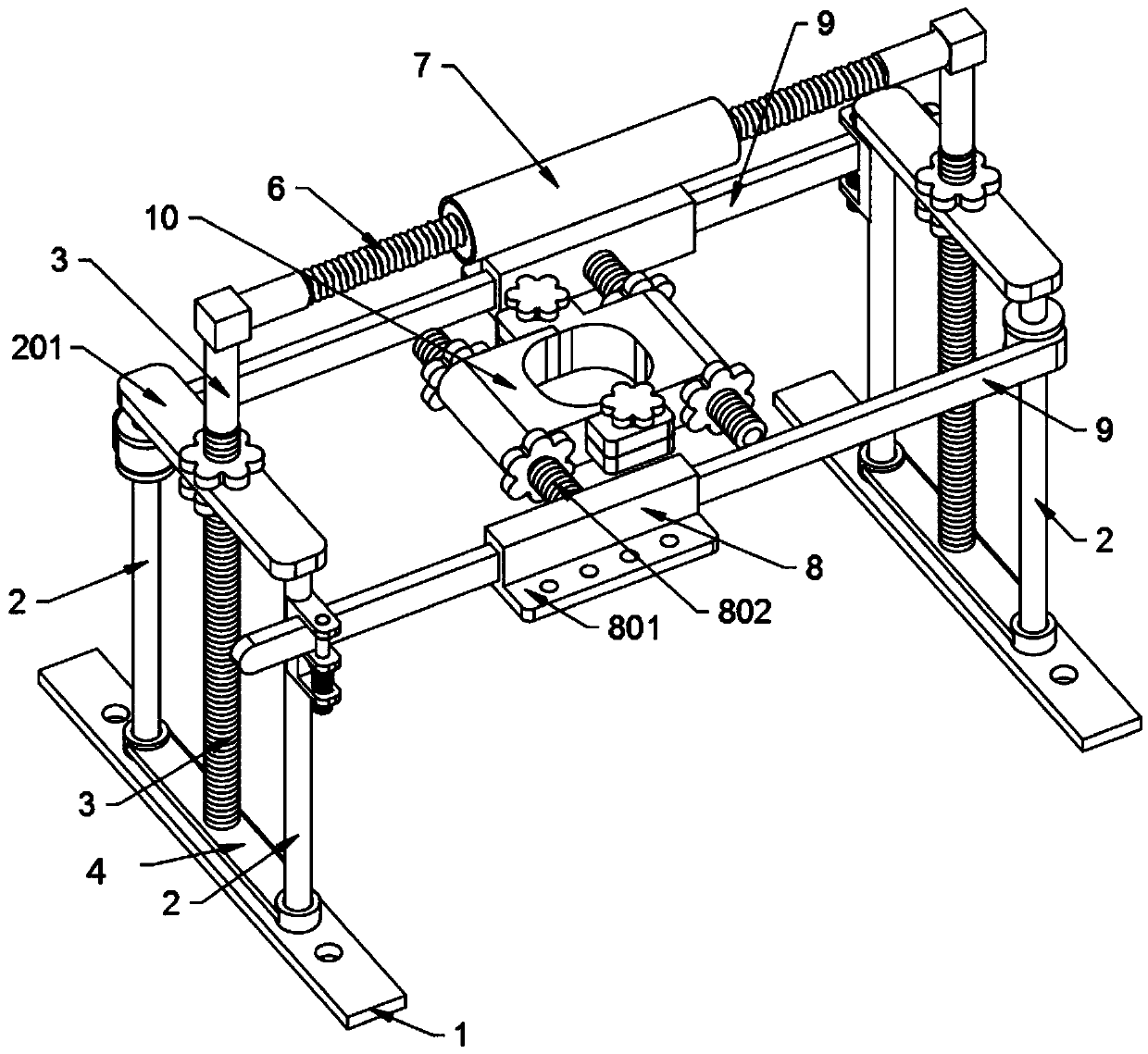 Earlier stage supporting protecting device for high-end precious green planting