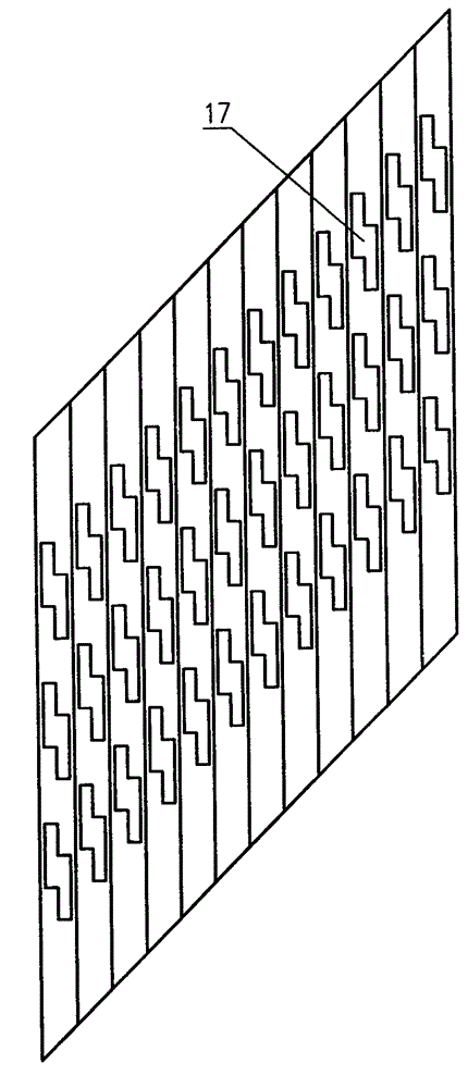 Windowing type corrugated packing sheet