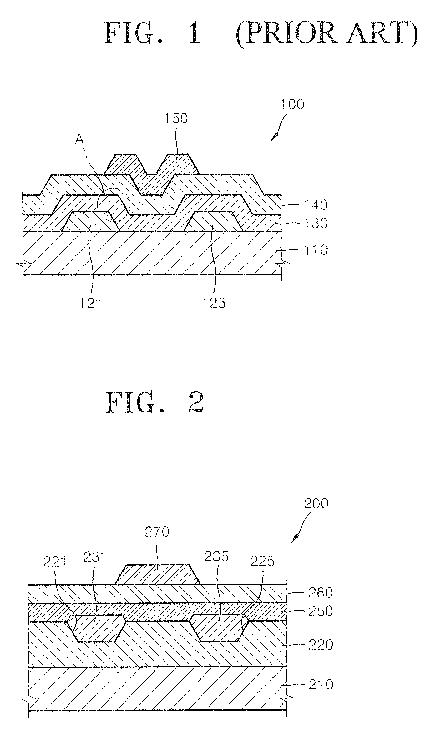Organic TFT, method of manufacturing the same and flat panel display device having the same