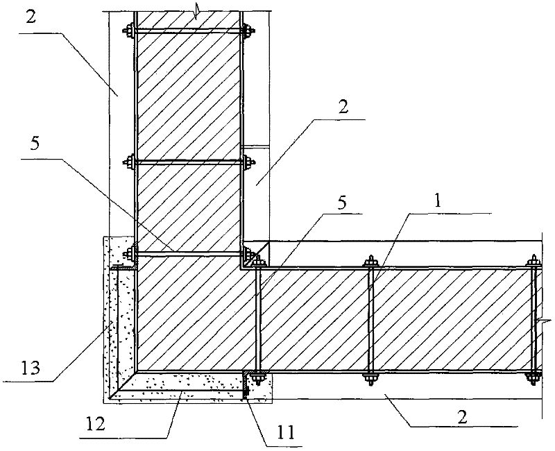 Method for reinforcing brick-concrete structure by utilizing angle steel frame