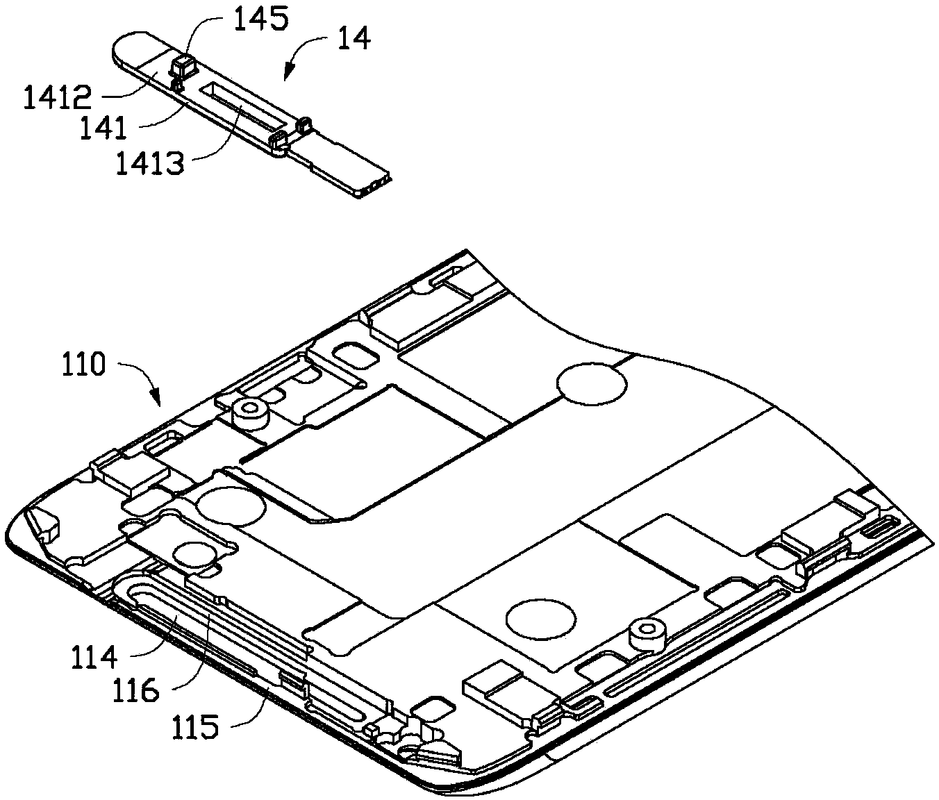 Sensing device and electronic device with same
