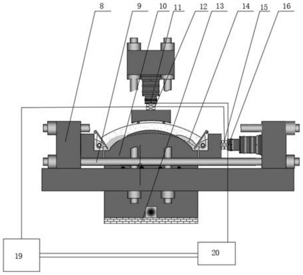 Fire damage test device for shield tunnel segment structure in bearing state