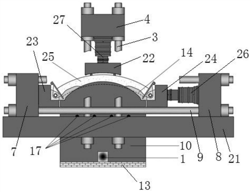 Fire damage test device for shield tunnel segment structure in bearing state