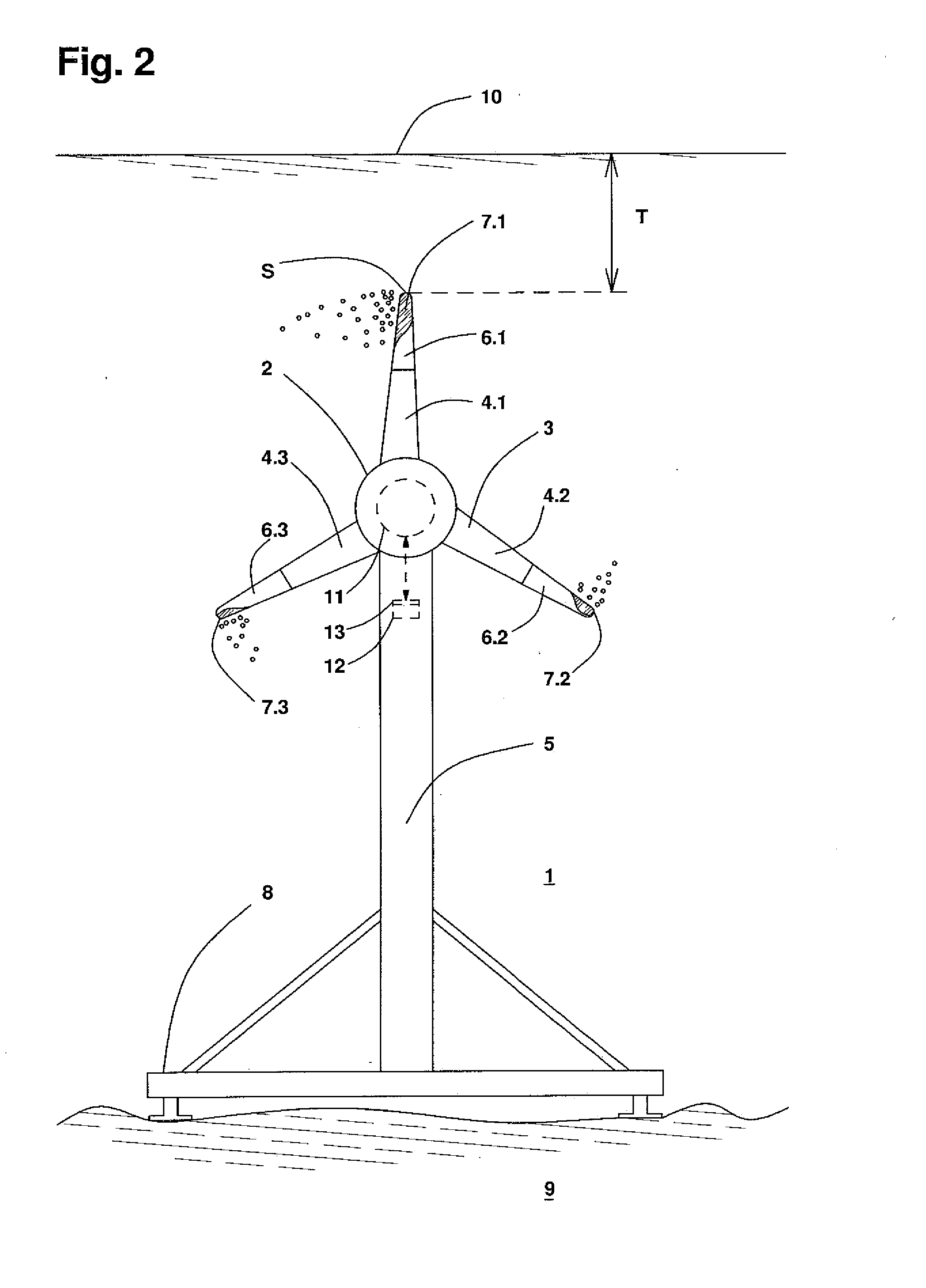 Marine current power plant and a method for its operation