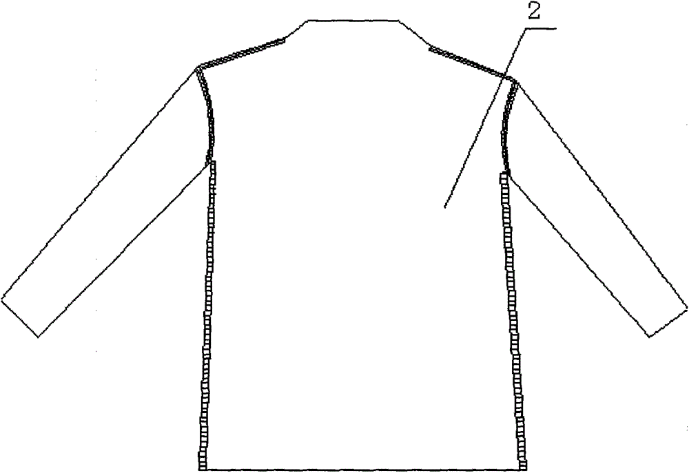 Umbrella-shape structure fabric splicing patient garment with temperature detecting device