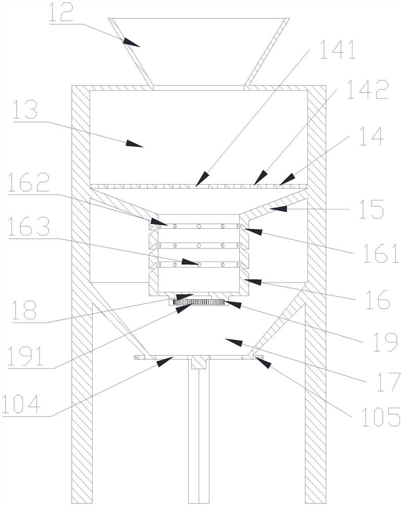High-gluten flour subpackaging device and subpackaging method thereof