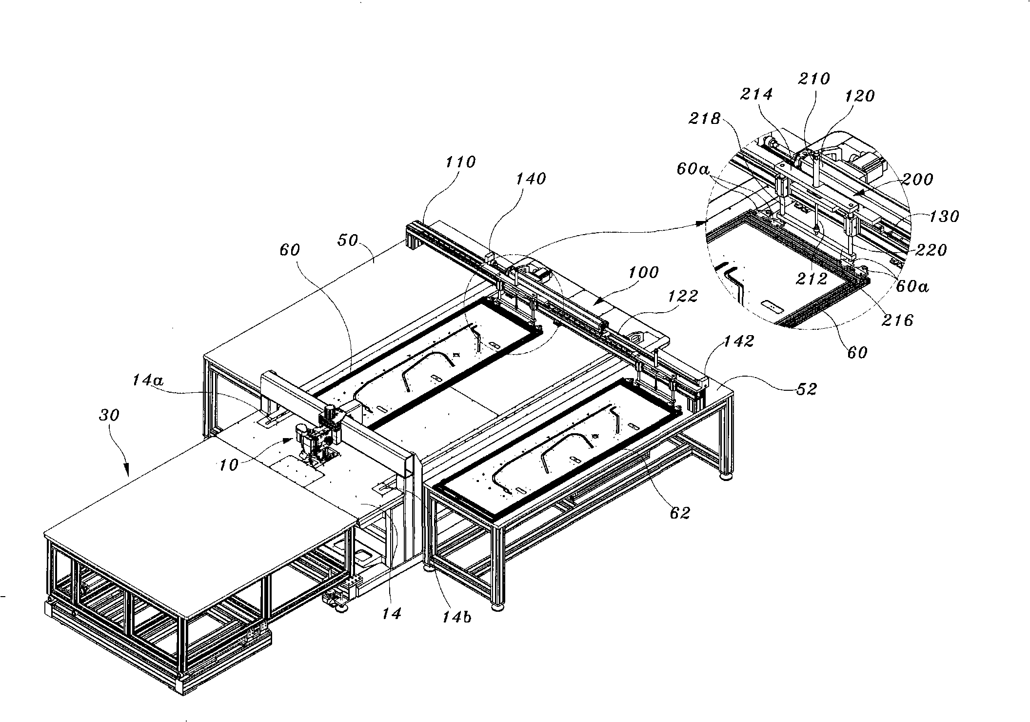 Embroidering frame moving device of sewing machine