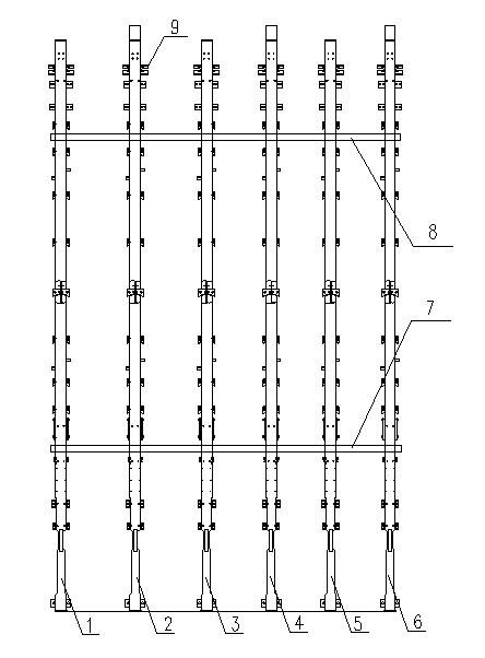 Thermal-exchange construction method of coke oven column