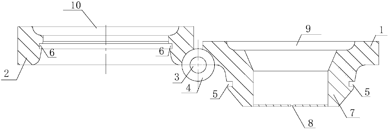 A joint hinge device suitable for automatic construction of constrained concrete arch frames