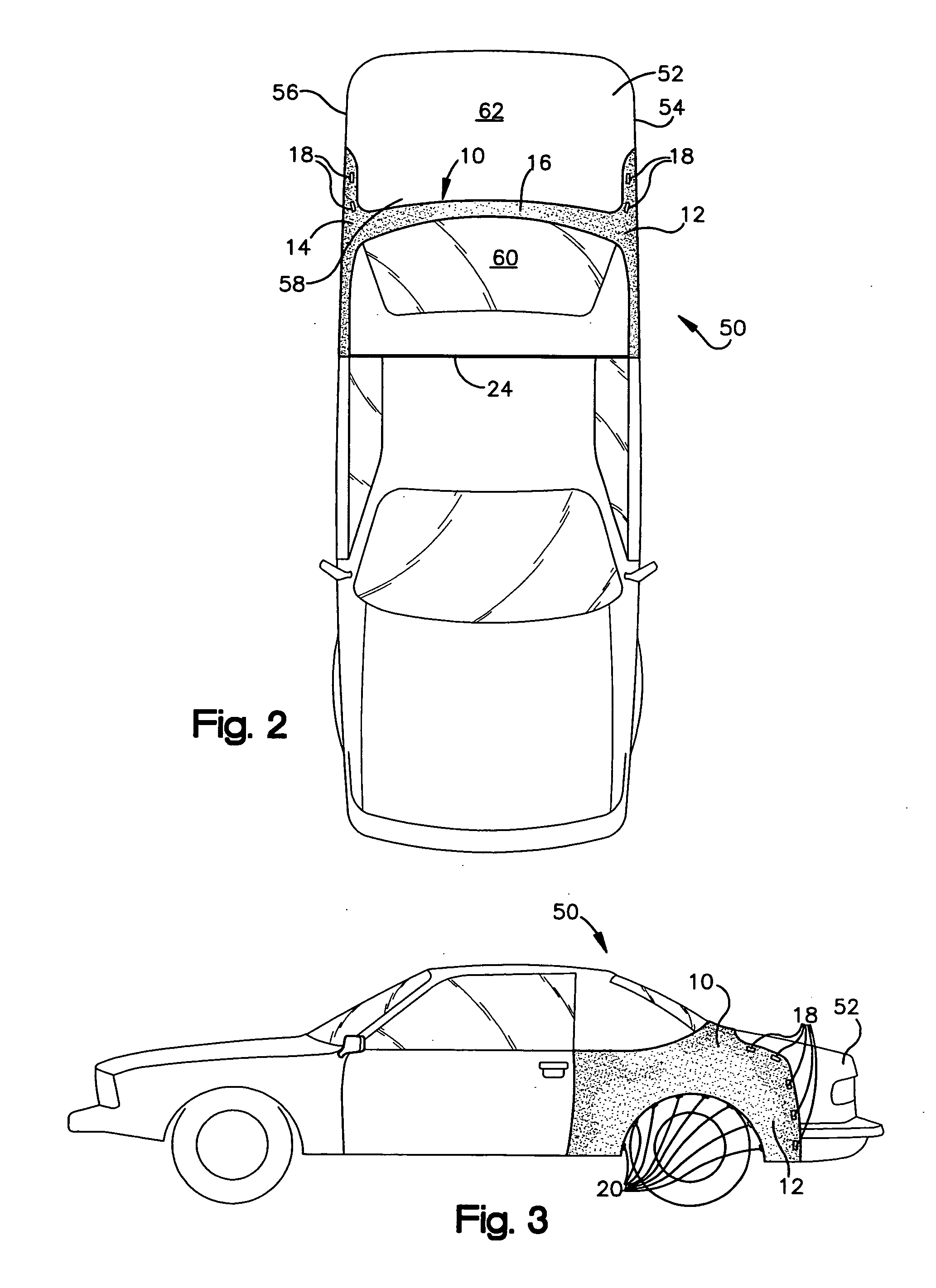 Cover for covering selected portions of a vehicle