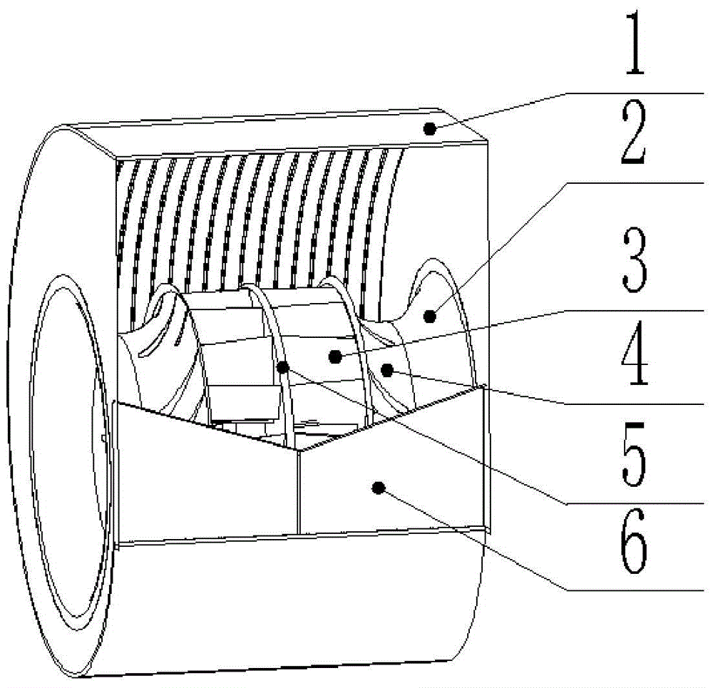 A double-suction centrifugal fan