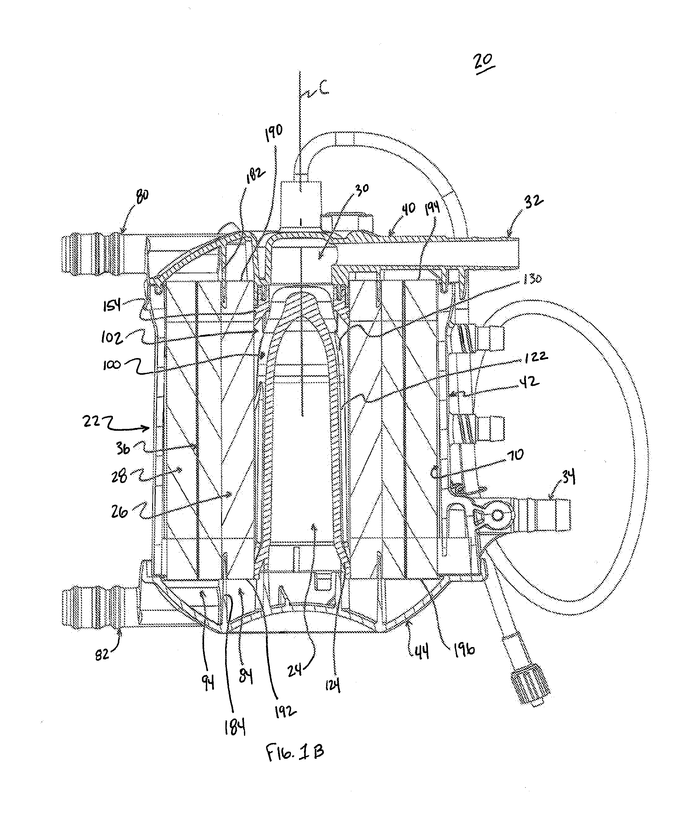 De-Airing Oxygenator for Treating Blood in an Extracorporeal Blood Circuit