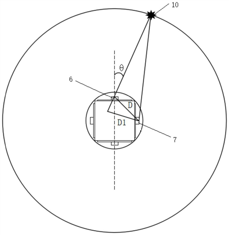 Laser swinger detector assembly and method for estimating swinger laser position