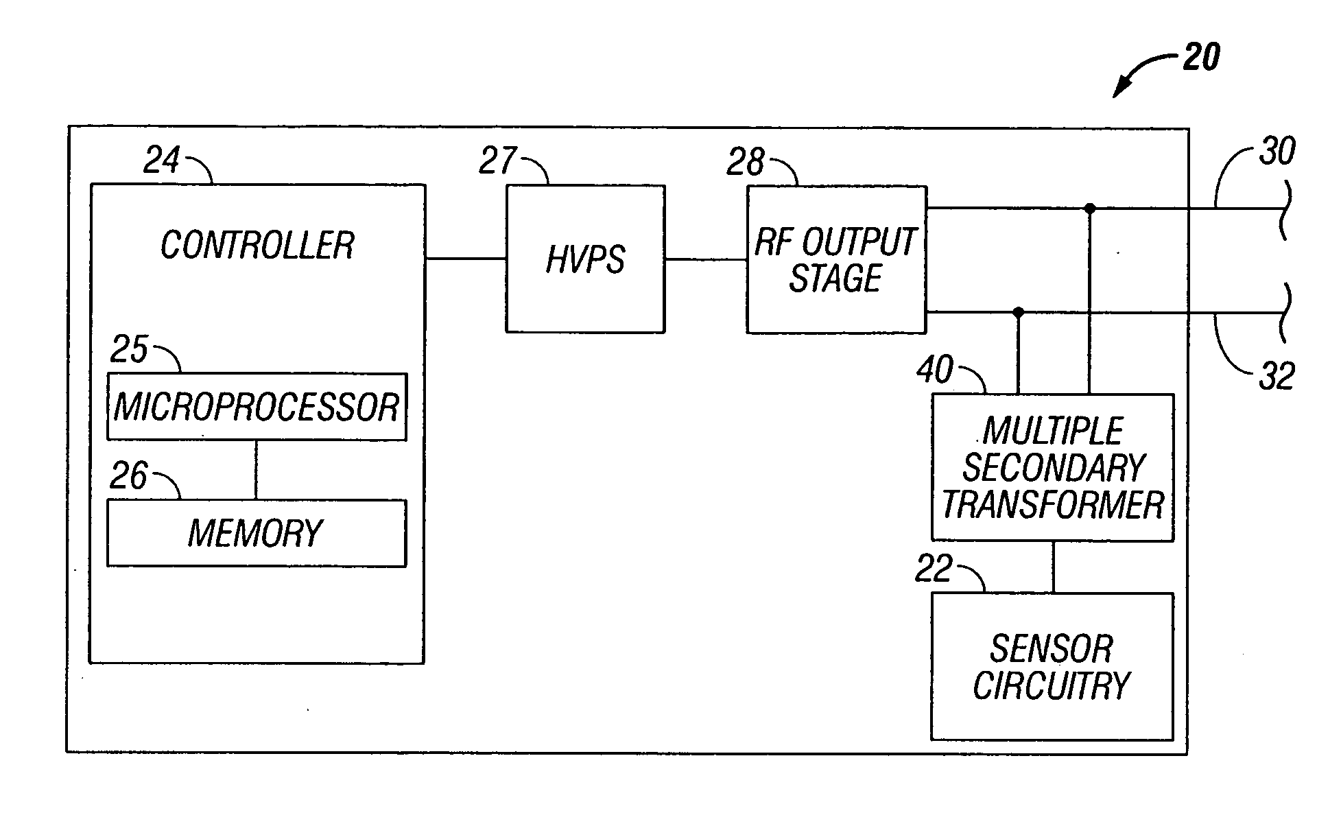 Transformer for RF voltage sensing