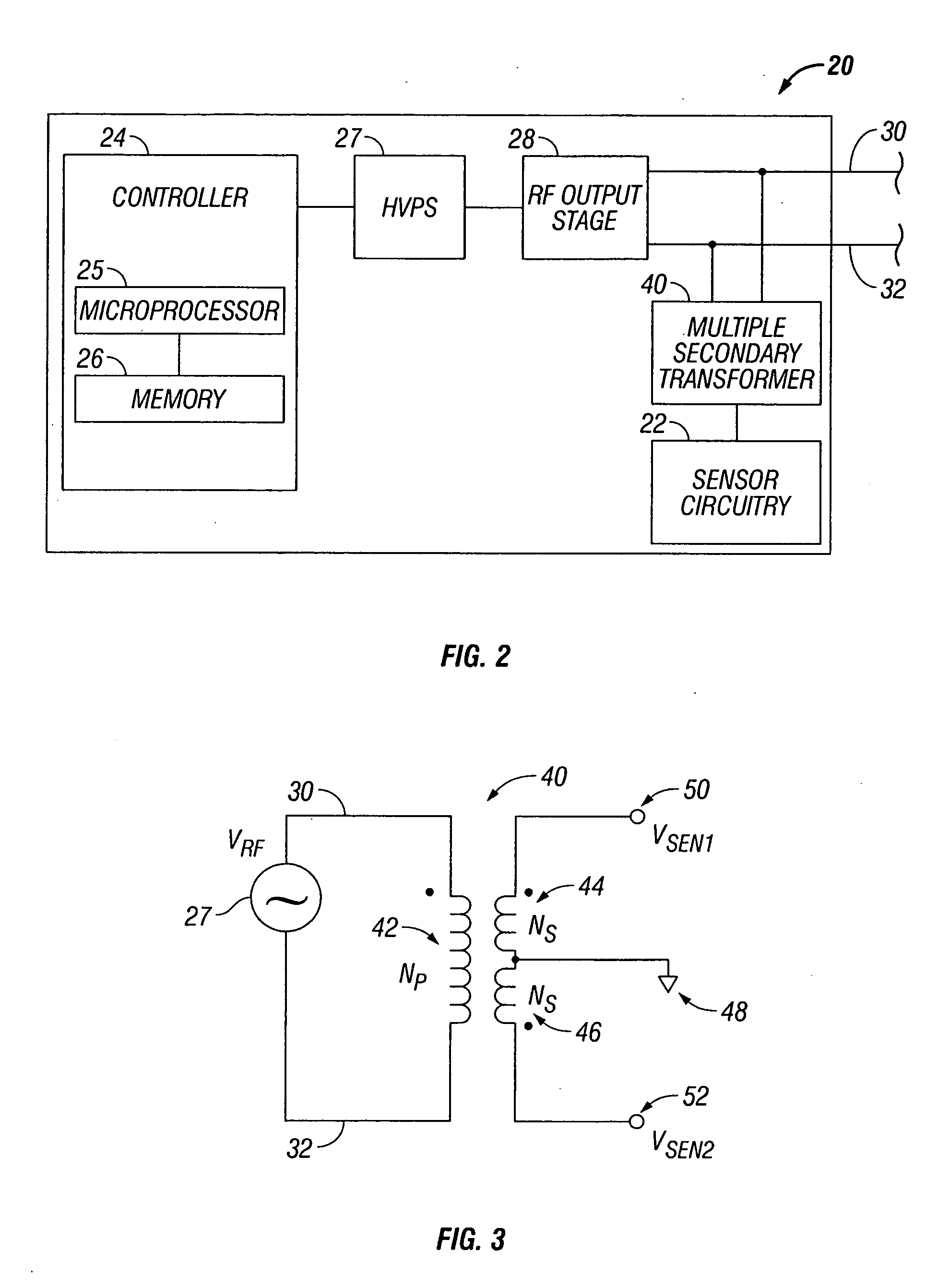 Transformer for RF voltage sensing