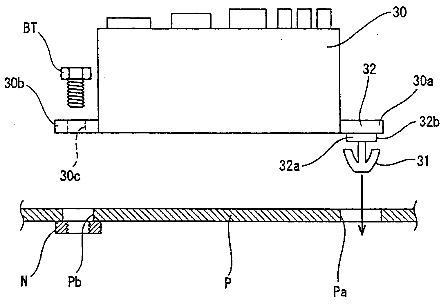Locking structure for a clamp