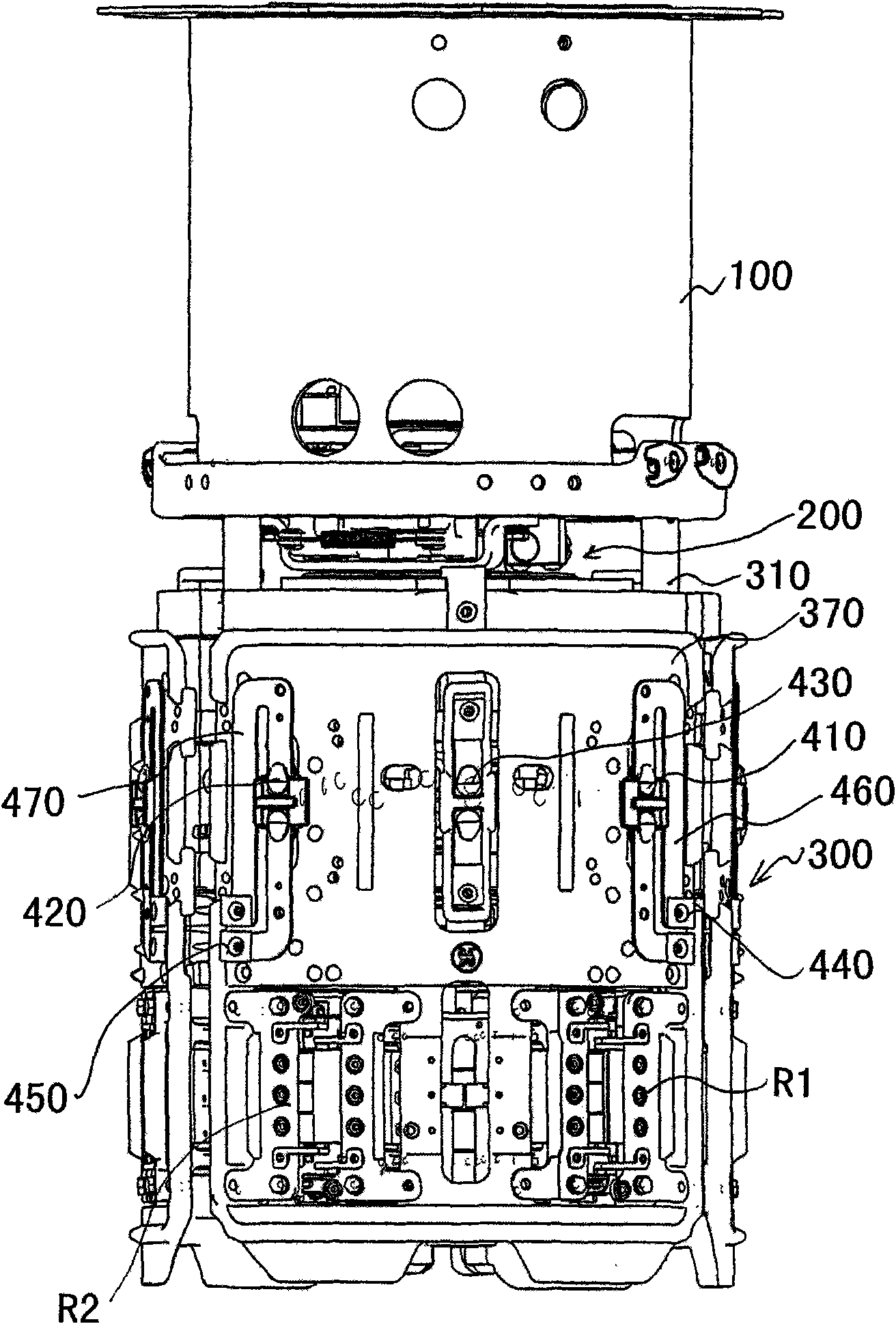 Vacuum vessel switching core used by on-load tap-changer