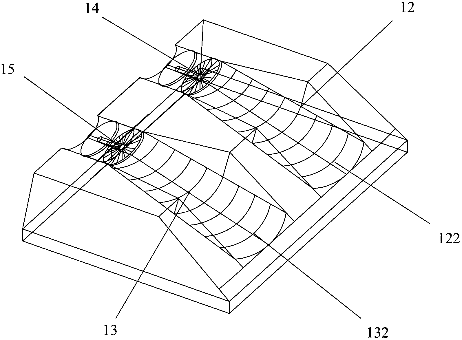 Floating plate device for wave-collecting generating system