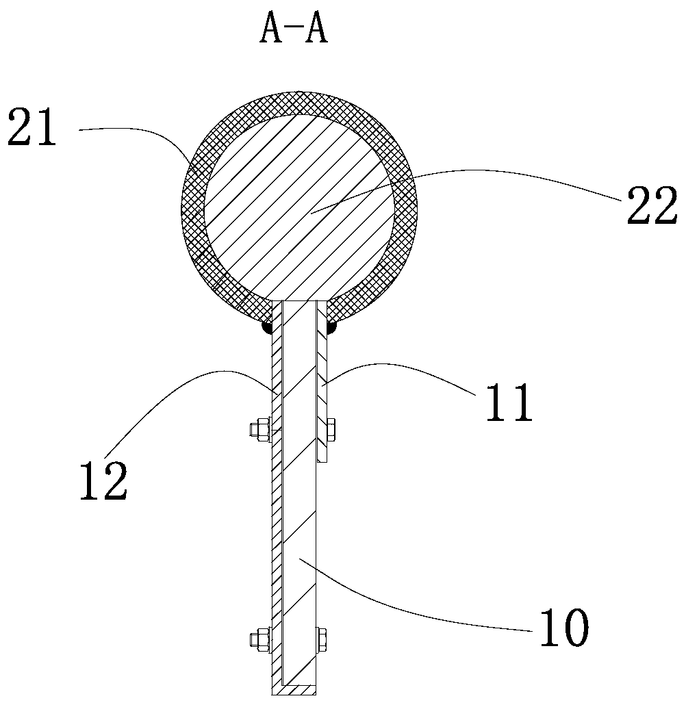 Furnace door of thermal forming furnace