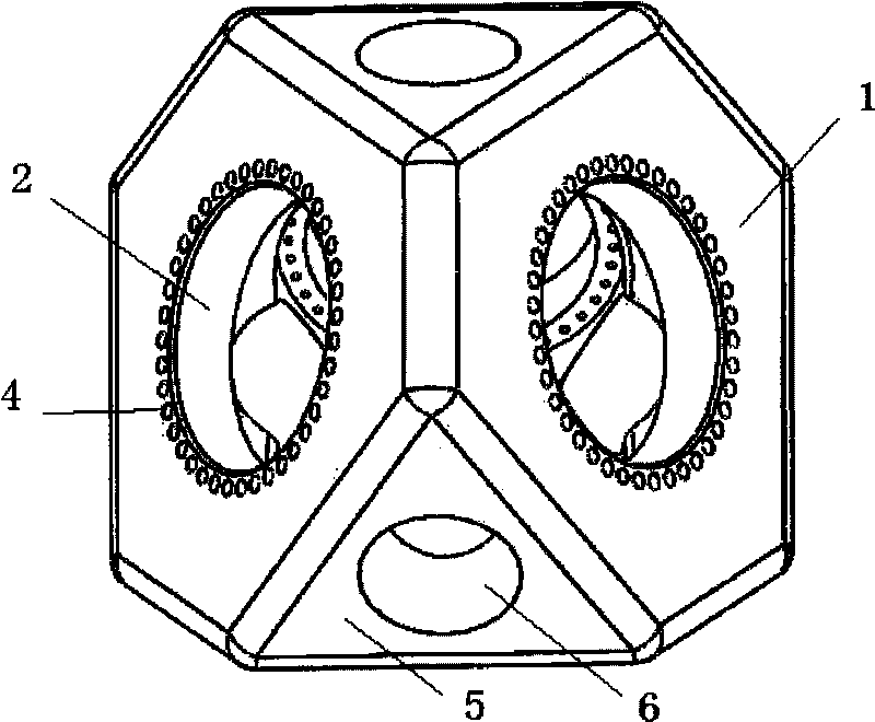 Cubic apparatus for tetrahedron press