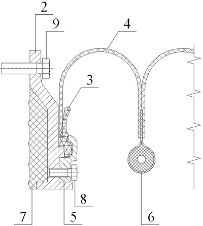 A through channel installation structure for rail vehicles