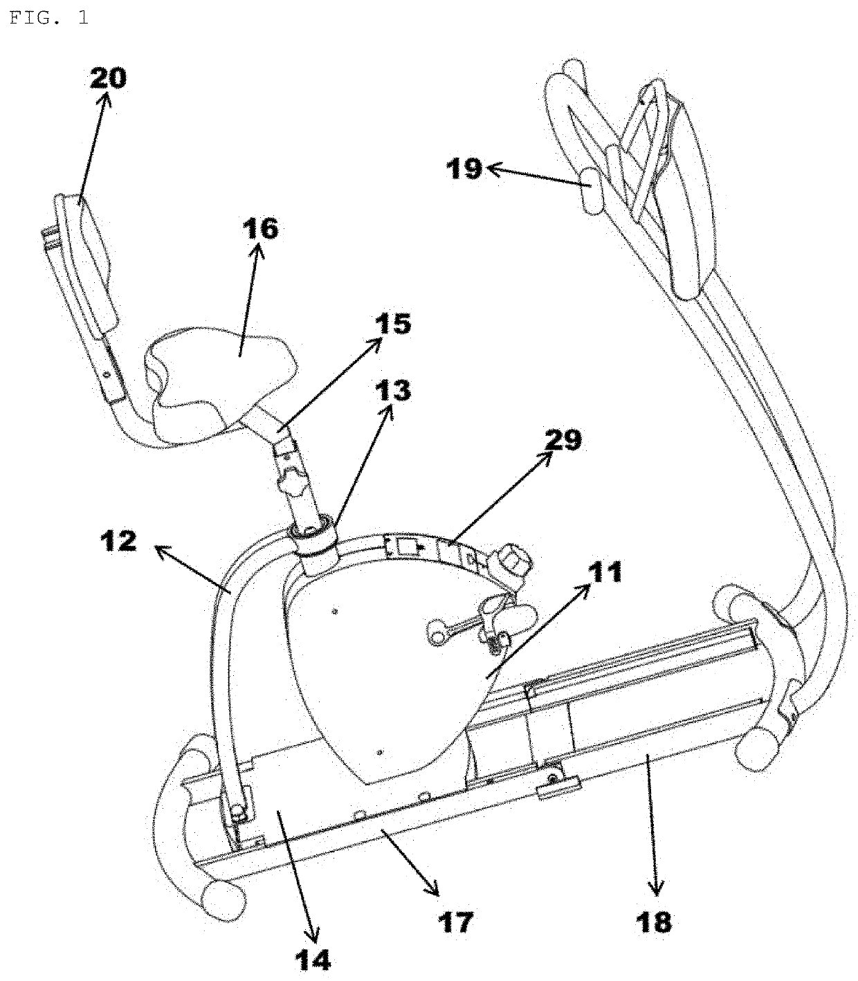 Indoor cycle machine providing user with virtual experience and exercise without straining knee