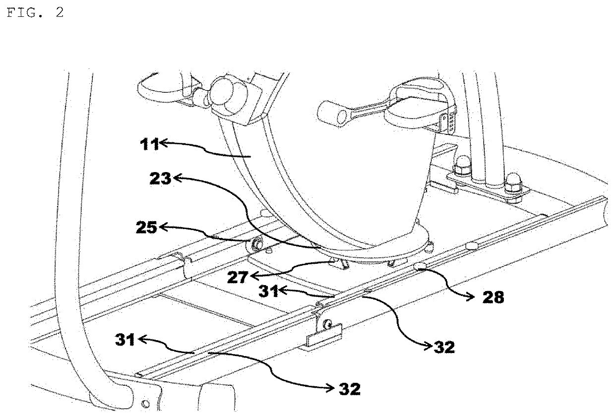 Indoor cycle machine providing user with virtual experience and exercise without straining knee