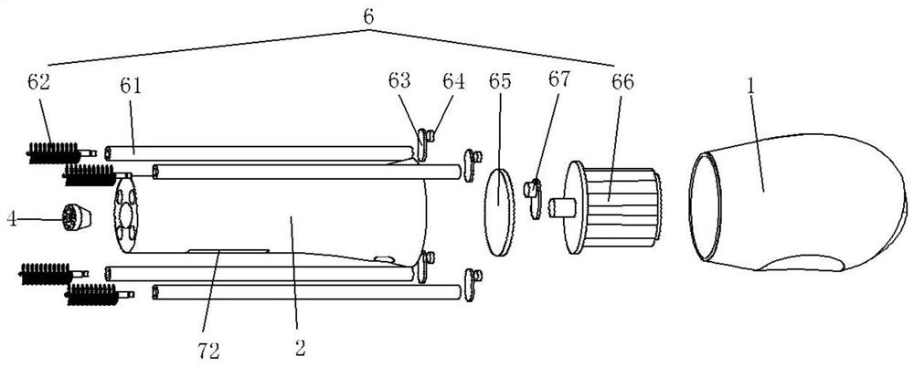 Electric sound wave pulse scrubbing device for repairing artificial joint infection