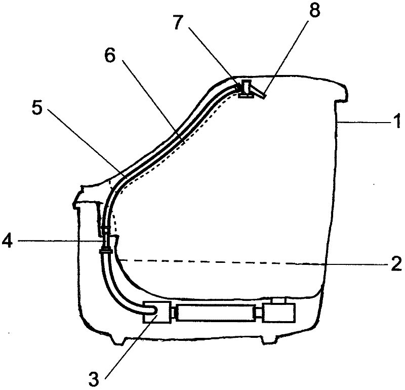 Water-injection-type foot massager with high water-level spraying device