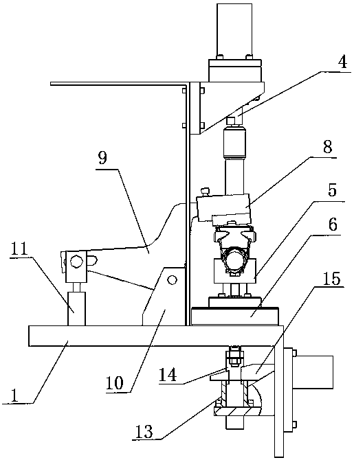 Central hole positioning fixture for drilling lug hole of spline shaft fork