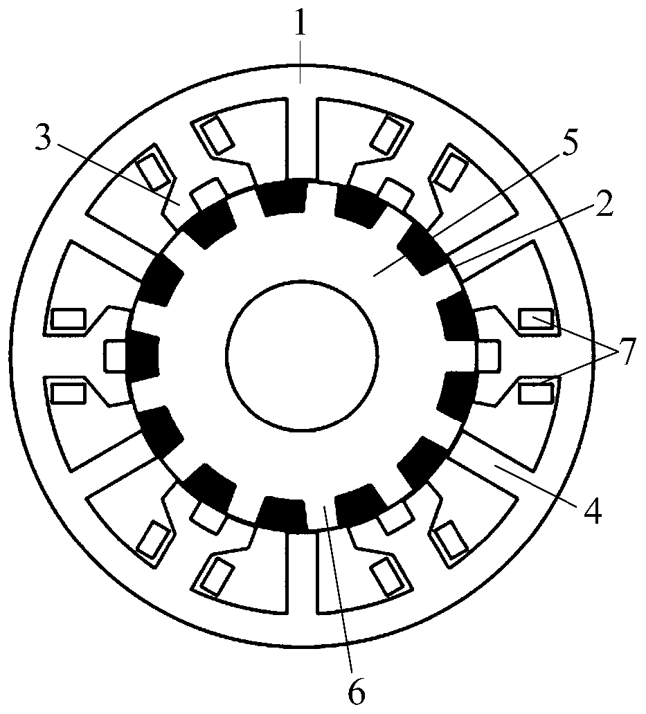 Hybrid excitation rotor permanent magnet vernier motor