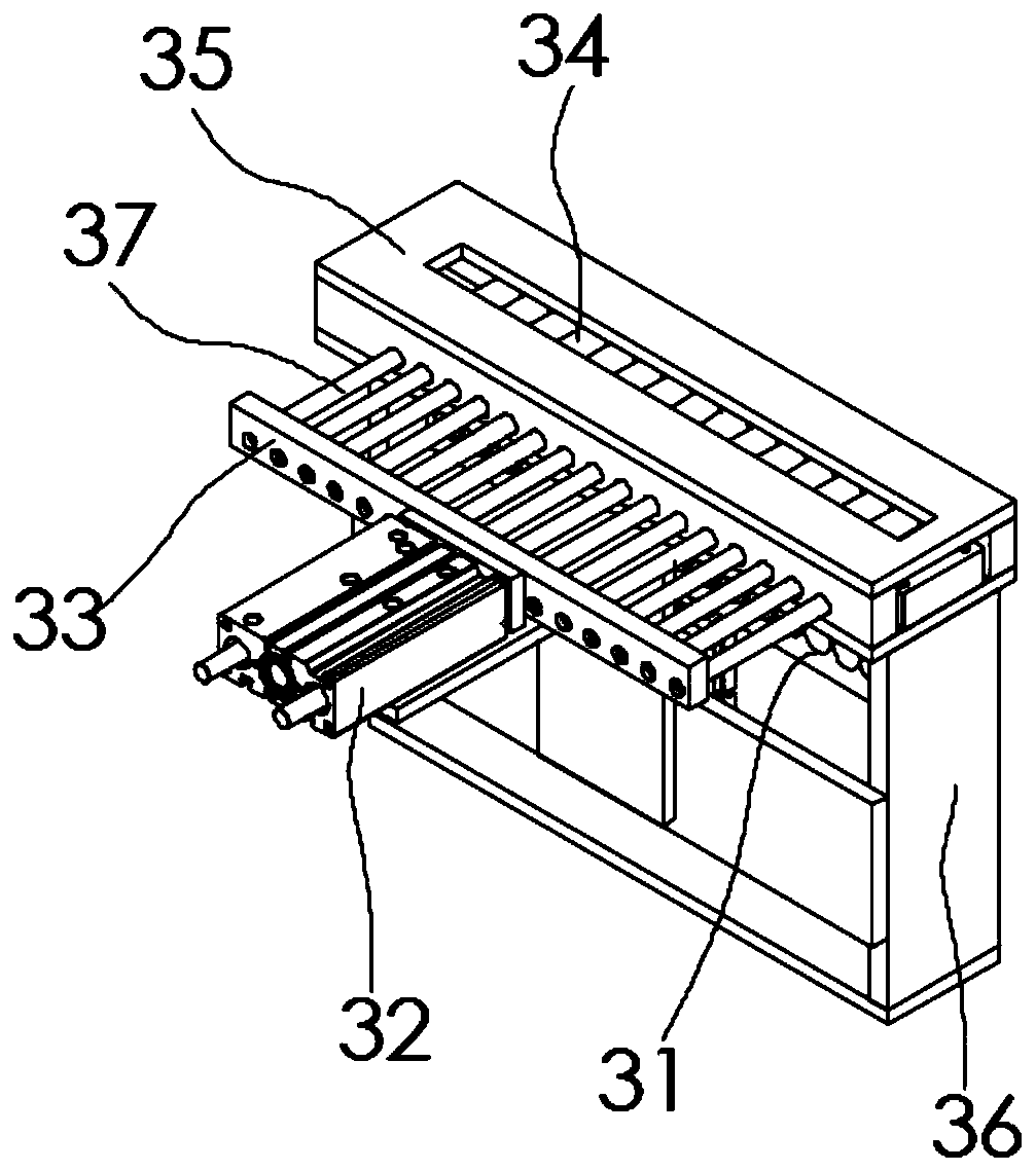 Battery core automatic material collecting system and material collecting method thereof