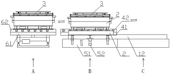 A fully automatic core box replacement mechanism for a core making machine