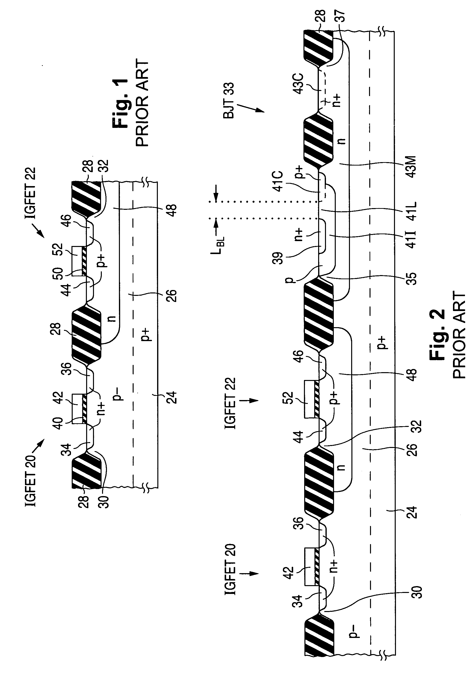 Configuration and fabrication of semiconductor structure having bipolar junction transistor in which non-monocrystalline semiconductor spacing portion controls base-link length
