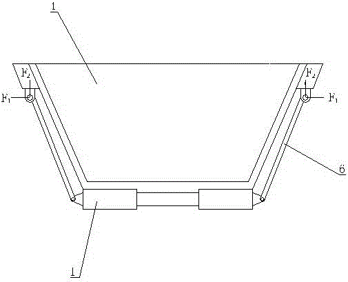 An articulated dump truck container assembly and its loading and unloading method