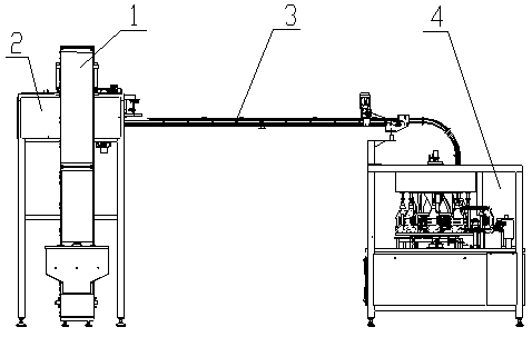 A handle automatic straightening and adding equipment