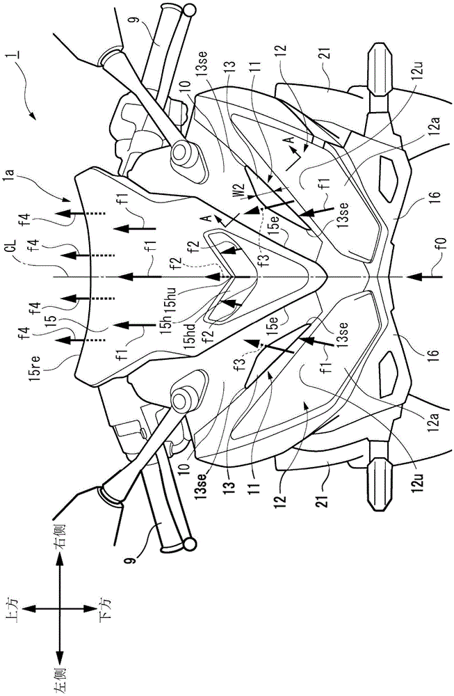 Front cover structure of automatic two wheel vehicle