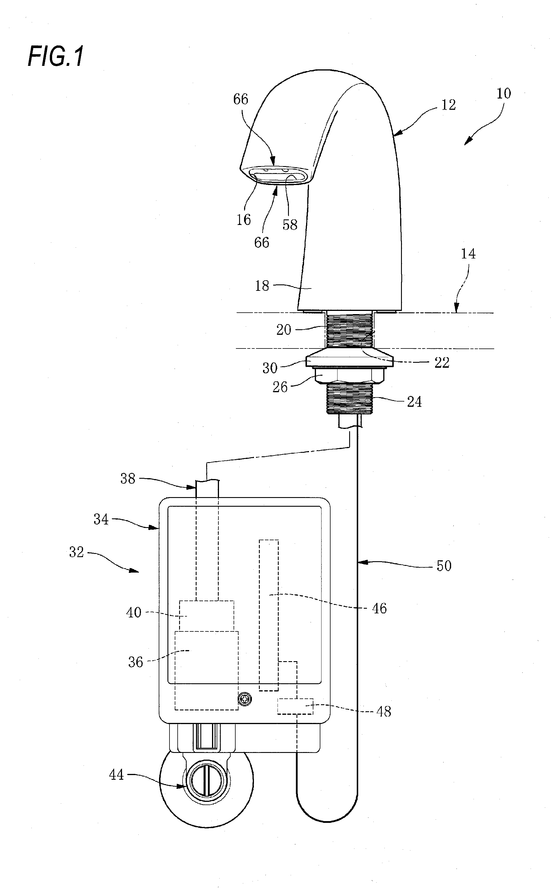 Automatic faucet and water discharging device