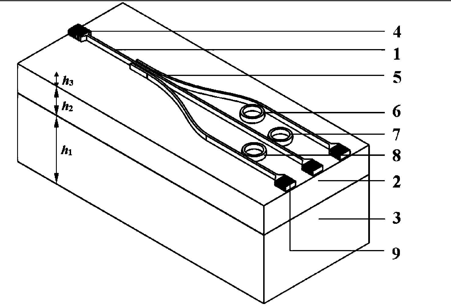 Three-ring-shaped athermalized biosensor